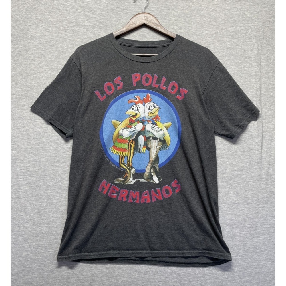 Breaking Bad Los Pollos Hermanos T Shirt Mens Small Charcoal Gray Graphic Print